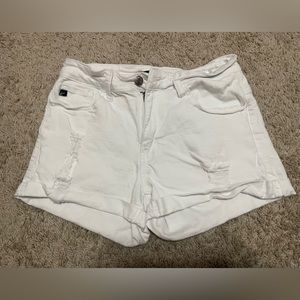 White Jean Shorts